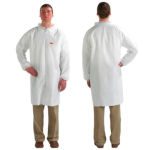 4400 Lab Coat+Zip White Size L