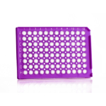 Azenta Life Sciences FrameStar 96 Well PCR Plate Semi-Skirted ABI Style with Upstand Purple Frame Cl