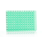 Azenta Life Sciences 96 Well PCR Plate Non-Skirted Green H12 Cut Corner
