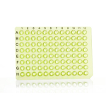 Azenta Life Sciences 32 Well PCR Plate Segment Non-Skirted Yellow H12 Cut Corner