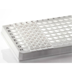 Azenta Life Sciences 96 Well PCR Plate for Removable 8 Well Tube Strips Skirted White H1 Cut Corner