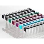 Azenta Life Sciences 0.2mL 8-Well PCR Tube Strips with PC Frame with Flat Strip Caps Clear Wells Ass