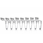 Azenta Life Sciences Low Profile 0.1mL 8-Well PCR Tube Strips with Attached Flat Strip Caps Clear