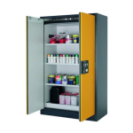 Q-CLASSIC-90 Cabinet 195cm Height 120cm Width Yellow Doors 3x Shelves