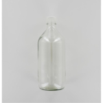 Aurora Scientific 1000mL Clear Glass (Type 3 - Soda Lime) Bottle  with Natural Polypropylene Cap  wi