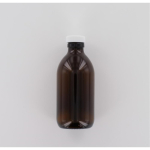 Aurora Scientific 250mL Amber Glass (Type 3 - Soda Lime) Bottle  with White Polypropylene Cap  with