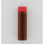 Aurora Scientific 40mL Amber Glass (Borosilicate) Bottle  with Red Polypropylene Cap  with Septum Do
