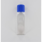 Aurora Scientific 350mL Clear PET (Polyethylene) Bottle  with Blue Polypropylene Cap Dosed with Sodi