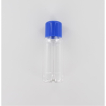 Aurora Scientific 250mL Clear PET (Polyethylene) Bottle  with Blue Polypropylene Cap Dosed with Sodi