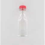 Aurora Scientific 500mL Clear PET (Polyethylene) Bottle  with Red HDPE Cap