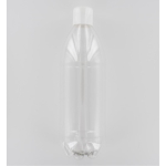 Aurora Scientific 1000mL Clear PET (Polyethylene) Bottle  with White Polypropylene Cap Dosed with So
