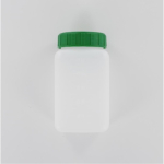 Aurora Scientific 500mL Natural HDPE (High Density PolyEthelyne) Bottle  with Green Polypropylene Ca