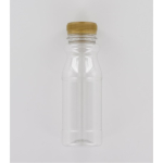 Aurora Scientific 250mL Clear PET (Polyethylene) Bottle  with Gold HDPE Cap