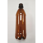 Aurora Scientific 500mL Amber PET (Polyethylene) Bottle  with White Polypropylene Cap