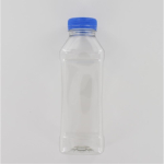 Aurora Scientific 500mL Clear PET (Polyethylene) Bottle  with Blue HDPE Cap Dosed with Nitrogen