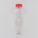 Aurora Scientific 500mL Clear PET (Polyethylene) Bottle  with Red HDPE Cap