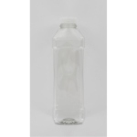 Aurora Scientific 1000mL Clear PET (Polyethylene) Bottle  with Natural HDPE Cap