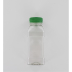 Aurora Scientific 250mL Clear PET (Polyethylene) Bottle  with Green HDPE Cap