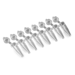 Axygen 0.2mL Thin Walled 8-Tube PCR Tube Strips with Attached Flat Strip Caps Clear