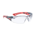 Safety Glasses Rush+ Clear PC lens - grey/coral