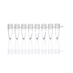 BRAND 0.2mL 8-Well PCR Tube Strips with Separate Flat Cap Strips Clear