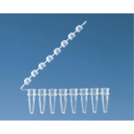 BRAND 0.2mL 8-Well PCR Tube Strips with Attached Cap Strips Clear