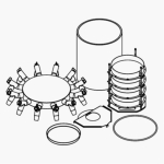 Buchi Lyovapor 4 PMMA Shelf Drying Chamber and 12 Position Manifold