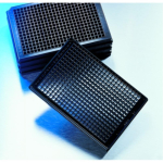 Corning CellBIND 384-Well Microplate, Flat Clear  Bottom, Black, Polystyrene, Low Flange, Sterile,