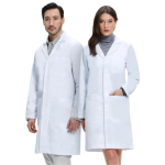DR6 Unisex Classic Fit Lab Coat 100% Cotton White Size 3X Large