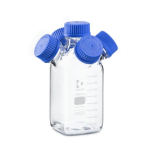 DURAN Hydra Square GL45 Purging Bottle Clear 1000mL with 4x GL45 Side Necks