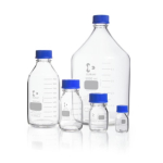 DURAN GL 45 Clear Laboratory Glass Bottle with PP Screw Cap and Pouring Ring 5L