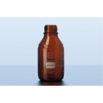 Duran GL 45 Laboratory Glass Bottle Protect Plastic Coated (PU) Amber without Screw Cap and Pouring