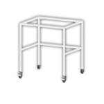 Ecosafe RANGE H - Tubular Table with feet for Model H06 - Dims (H x W x D mm): 860x615x787