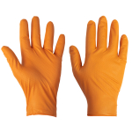 Supertouch Orange Disposable Nitrile Diamond Grip Gloves Medium