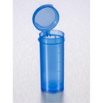 Gosselin Straight 60mL Container with Hinged Flip Cap, Polypropylene, Graduated, Nonsterile, Blue