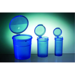Gosselin Straight 90mL Container with Hinged Flip Cap, Polypropylene, Graduated, Nonsterile, Blue