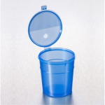 Gosselin Straight 300mL Container with Hinged Flip Cap, Polypropylene, Graduated, Nonsterile, Blue