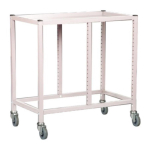 Gratnells Double Column Adjustable Trolley 725mm White with 75mm Castors