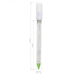 Hanna pH Edge Smart Glass Electrode for Dairy,  with Temp Sensor, Conical Tip, for HI-2020 Edge  Hyb