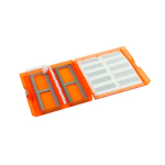 Heathrow Scientific Premium Plus Slide Box - 100 place - translucent orange - pk5