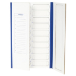 Heathrow Scientific 20-Place Cardboard Slide Tray - Blue Trim