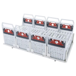 Tray with 4 Racks for 240 Tubes 100x16/17mm, fits Julabo SW22/SW23 Water Baths