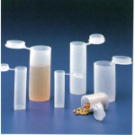 Sample tube with hinged lid Polyethylene 20ml 24.8x74.5mm