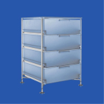 Kartell Slide Storing System with Four Fixed Support Feet