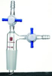 Synthware vacuum transfer adapter with PTFE stopcocks, Joint: ST/NS 24/40