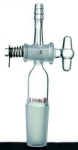Synthware straight vacuum adapter with glass stopcock, male Joint: ST/NS 19/22