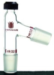 Synthware distilling adapter with compression cap, Joint: ST/NS 19/22, side arm angle: 75 deg