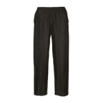 Black Adult Rain Trousers 100% Polyester PVC Coated Size XXXLarge