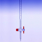PYREX Glass Burette with PTFE Key Class AS Works Certified 25mL 0.1mL Graduations