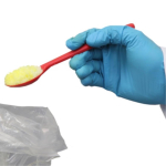 Red SteriWare Sample Spoons sterile. Box of 100